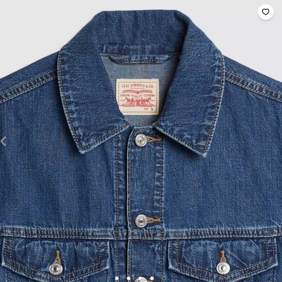 LEVI's Women's Type III Romper XS Denim Medium Wash Blue Button Pockets NWOT - Picture 5 of 14